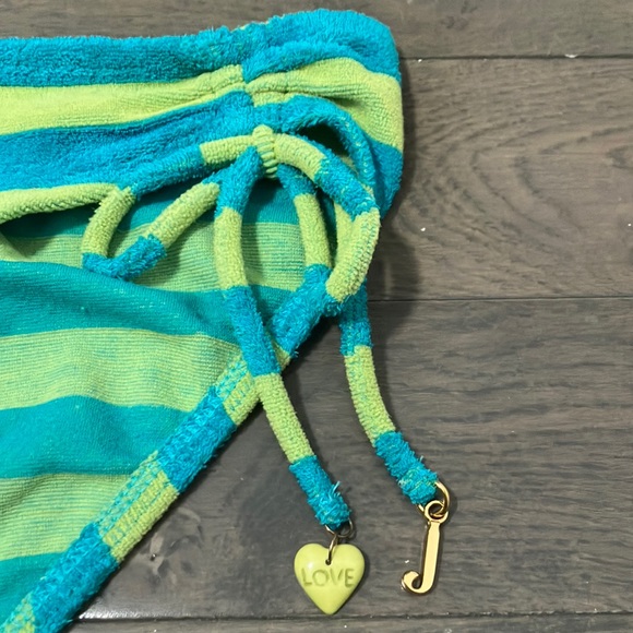Y2K Vintage Juicy Couture Striped Terry Bikini Size S - Picture 9 of 13
